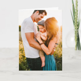 Cartão de Aniversário Foto e Texto Dobrados