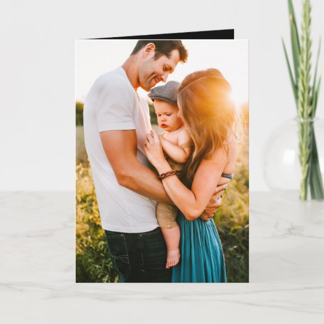 Cartão de Aniversário Foto e Texto Dobrados (Frente)