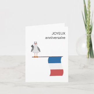 Cartão de Aniversário Francês - Joyeux aniversaire