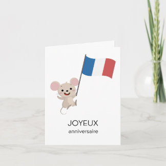 Cartão de Aniversário Francês - Joyeux aniversaire