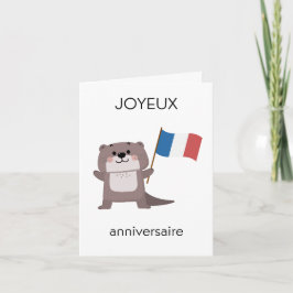 Cartão de Aniversário Francês - Joyeux aniversaire