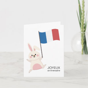 Cartão de Aniversário Francês - Joyeux aniversaire