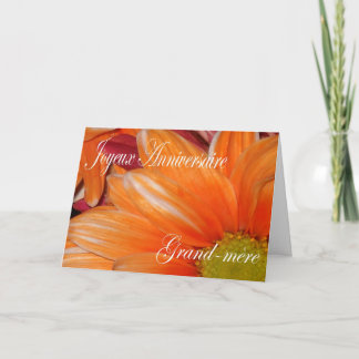 Cartão de aniversário francês para a avó