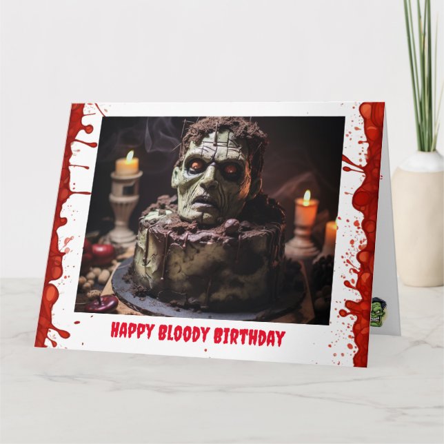 Cartão de Aniversário Frankenstein (Frente)