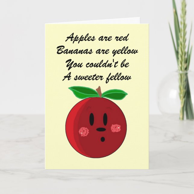 Cartão de Aniversário Frutado (Frente)