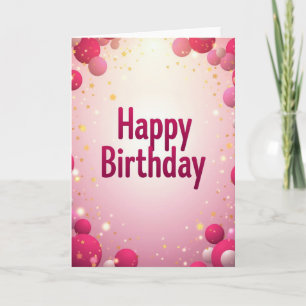 Cartão de Aniversário Fuchsia