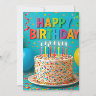 Cartão de Aniversário Funfetti