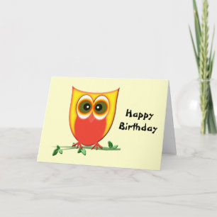 Cartão de Aniversário Funky Owl