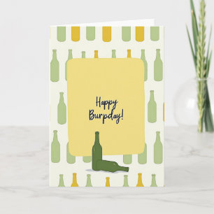 Cartão de Aniversário Garrafa Divertida