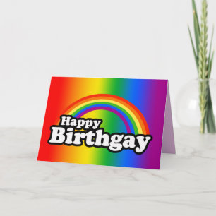Cartão de Aniversário Gay Feliz