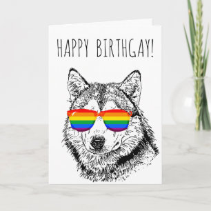 Cartão de Aniversário Gay Feliz