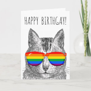 Cartão de Aniversário Gay Feliz
