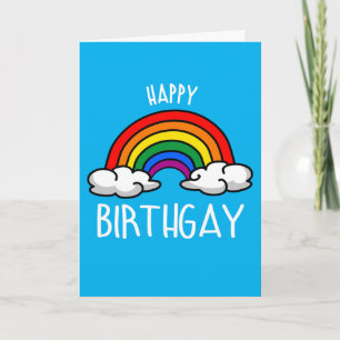 Cartão de Aniversário Gay Feliz