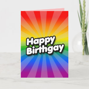 Cartão de Aniversário Gay Feliz