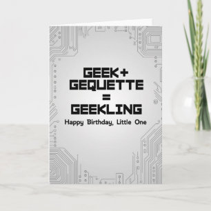 Cartão de Aniversário Geek