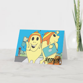 Cartão de aniversário Gemini