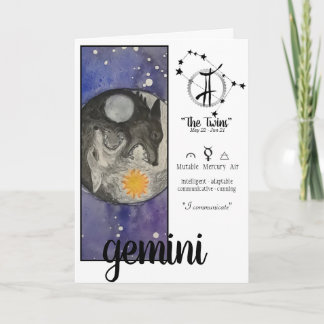 Cartão de aniversário Gemini