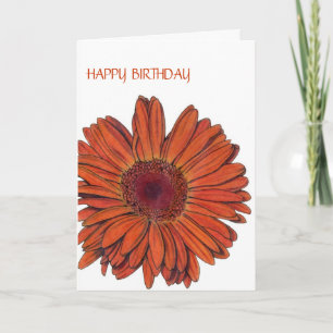 Cartão de Aniversário Gerbera