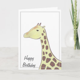 Cartão de aniversário Giraffe