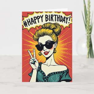 Cartão de Aniversário Glam Lady