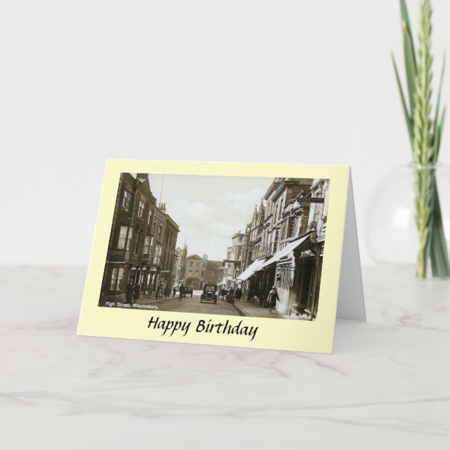 Cartão de Aniversário - Glastonbury, Somerset (Frente)