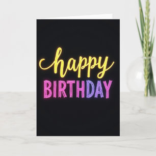 Cartão de Aniversário Glow Script