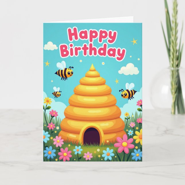 Cartão de Aniversário Golden Home (Frente)