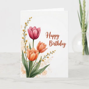 Cartão de Aniversário Golden Sprig