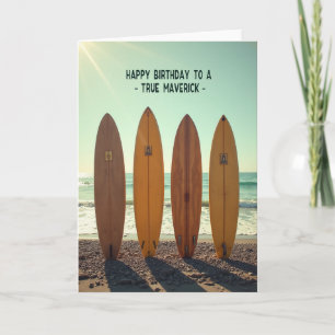 Cartão de Aniversário Golden Surf