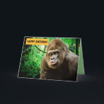 CARTÃO DE ANIVERSÁRIO GORILLA ENGRAÇADO PARA ELE<br><div class="desc">CARTÃO DE ANIVERSÁRIO DA GORILLA. LEITURAS DO COBRIR: ANIVERSÁRIO FELIZ. DENTRO READS: YA GRANDE</div>