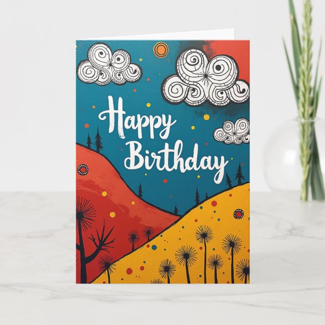 Cartão de Aniversário Gráfico (Frente)