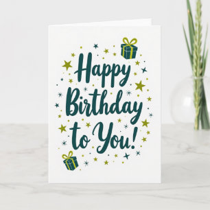Cartão de Aniversário Gráfico Doce