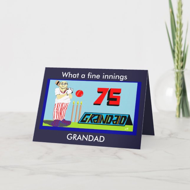 CARTÃO DE ANIVERSÁRIO GRANDAD 75 (Frente)