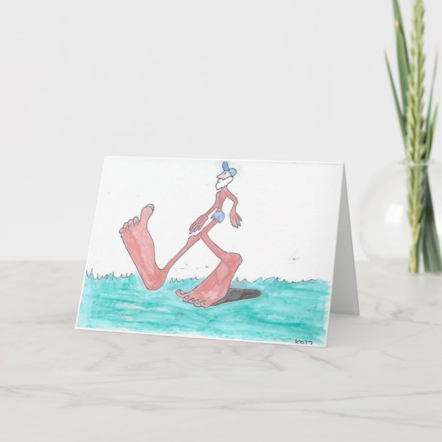 Cartão de aniversário "grande" de Bigfoot (Frente)