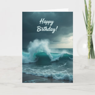Cartão de Aniversário Grande Onda