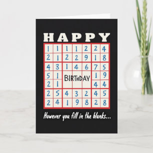 Cartão de Aniversário Graphic Grid