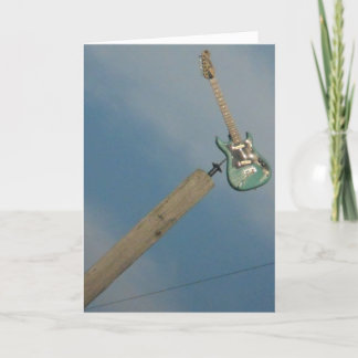 Cartão de Aniversário "Guitarra de Poste de Telefo