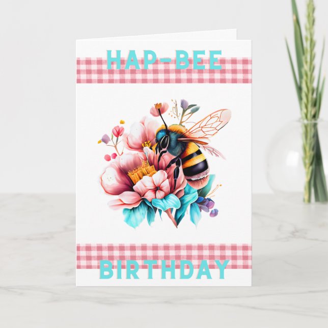 Cartão de Aniversário Hap-Bee (Frente)