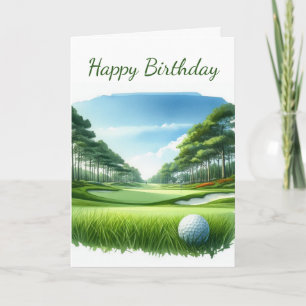 Cartão de aniversário Happy Tee Time
