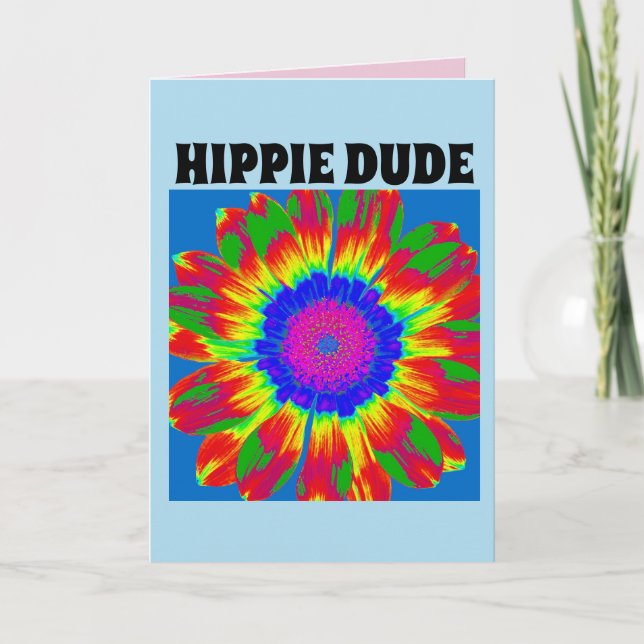 CARTÃO DE ANIVERSÁRIO HIPPIE DUDE (Frente)
