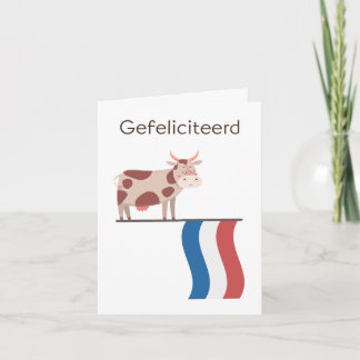 Cartão de Aniversário Holandês - Gefeliciteerd