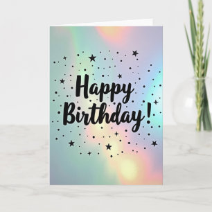 Cartão de Aniversário Holográfico