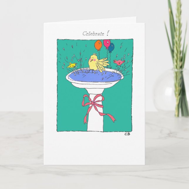 Cartão de aniversário "Hoppy" (Frente)