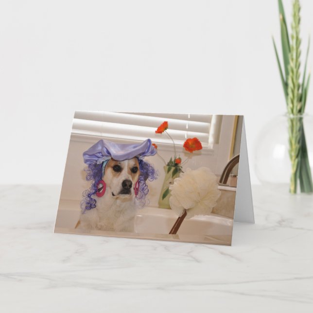 Cartão de aniversário humorístico atrasado (Frente)