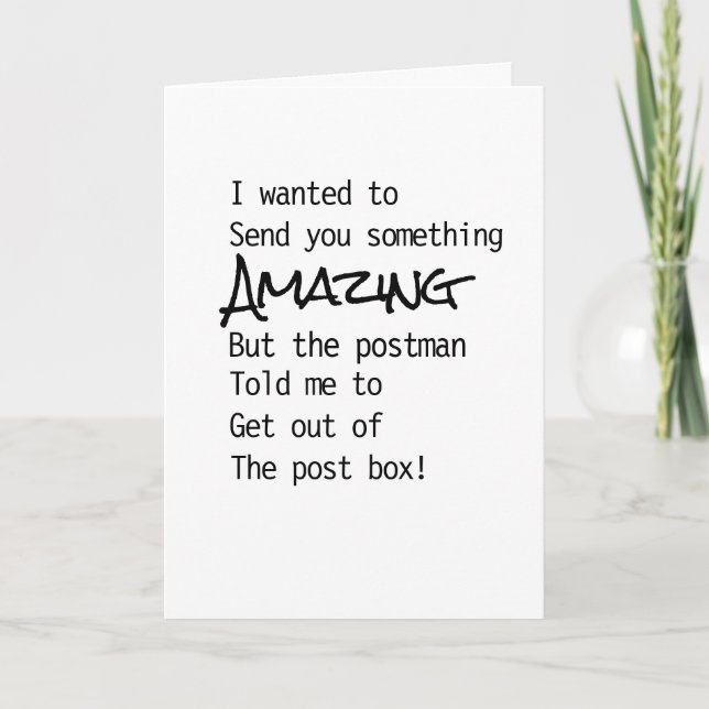 Cartão de aniversário humorístico incrível (Frente)