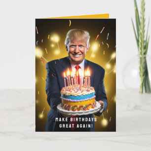 CARTÃO DE ANIVERSÁRIO HUMOROSO DONALD TRUMP