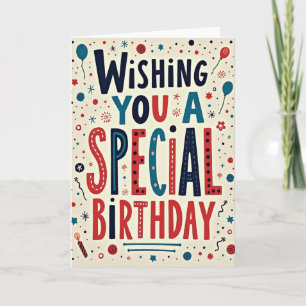 Cartão de Aniversário Ilustrado Especial