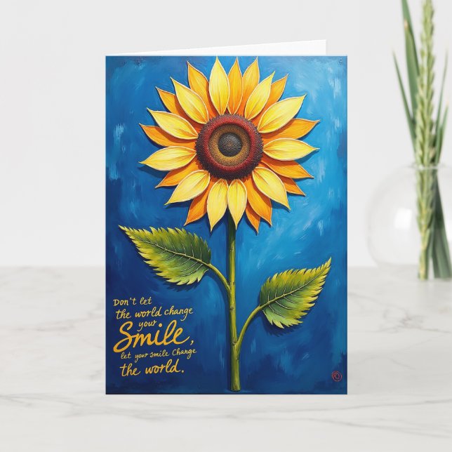 Cartão de Aniversário Impasto Bloom (Frente)
