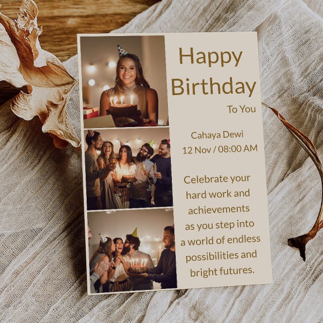 Cartão de Aniversário Imprimível Feliz (Printable Happy Birthday Card)