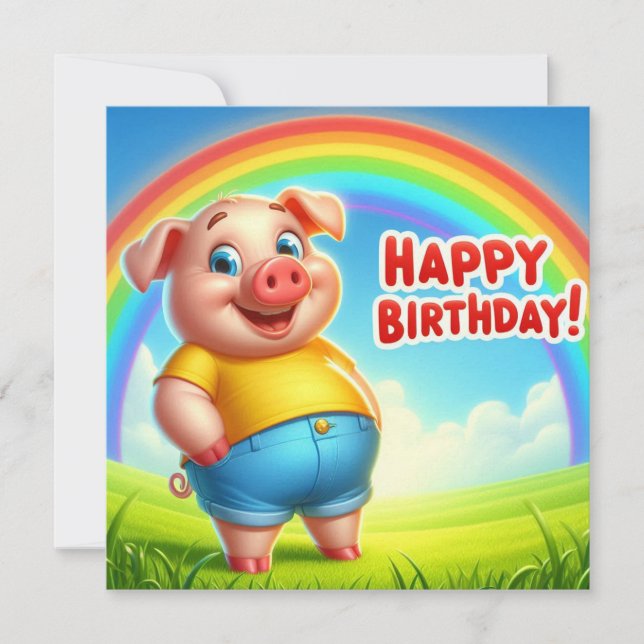 Cartão de aniversário infantil (Frente)